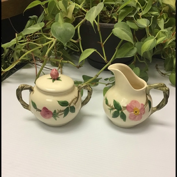 Vngte Franciscan Desert Rose sugar bowl & creamer - Picture 1 of 13